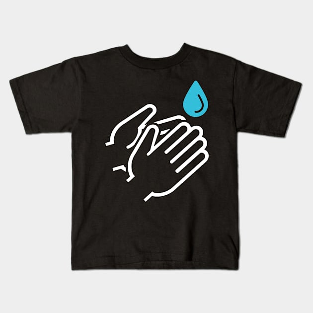 Hand washing Kids T-Shirt by Designzz